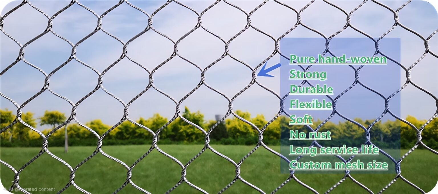 Wire Rope Mesh Railing Netting Structure